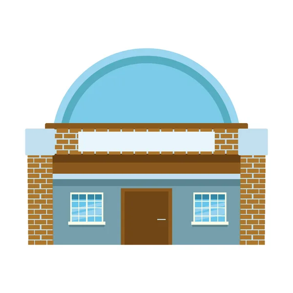 Store building icon, flat design — ストックベクタ