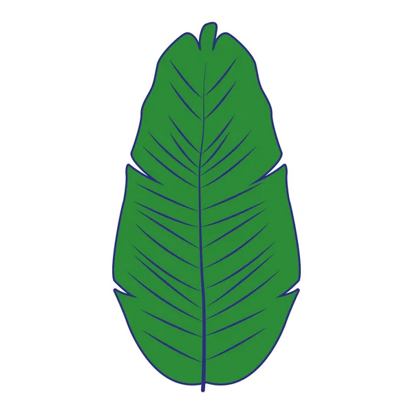 热带叶子图标，五彩斑斓的图案 — 图库矢量图片