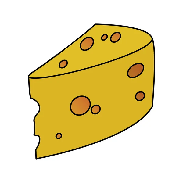Egy darab sajt ikon, színes design — Stock Vector