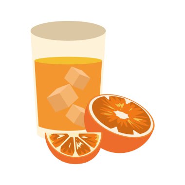 meyve suyu bardağı ikonlu portakal