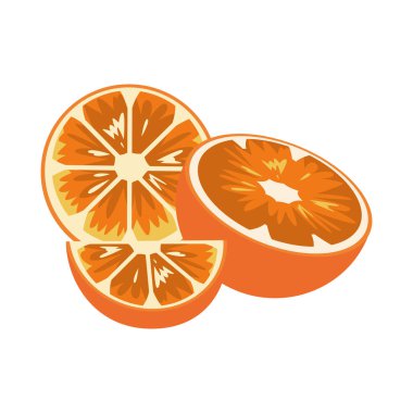 turuncu yarımlar, renkli tasarım