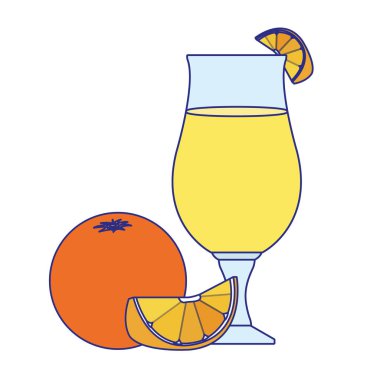 portakal suyu bardağı simgesi, renkli tasarım