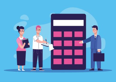 Zarif iş insanları işçi karakterleri