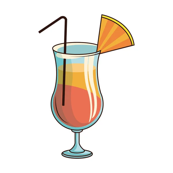 Icono de la bebida cóctel amanecer, diseño plano — Archivo Imágenes Vectoriales