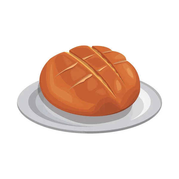 Bread icon, flat design — Stock Vector