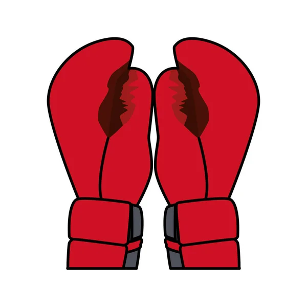 Red boxing gloves icon — 스톡 벡터