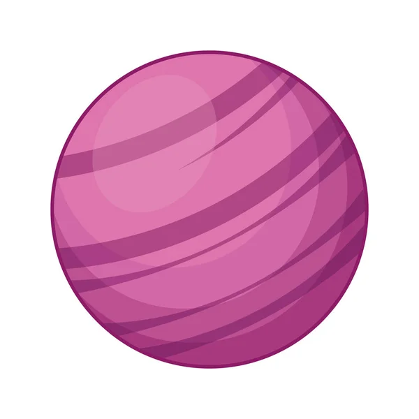 Ροζ εικονίδιο διαστημικού πλανήτη, πολύχρωμο σχέδιο — Διανυσματικό Αρχείο