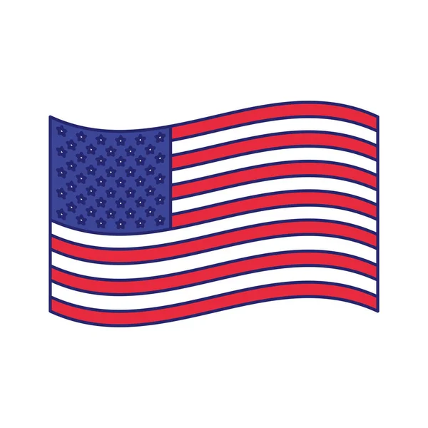United states of america flag icon — Stock Vector