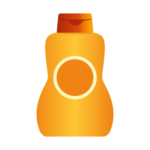 Icono de la botella de bronceador sol, diseño colorido — Archivo Imágenes Vectoriales