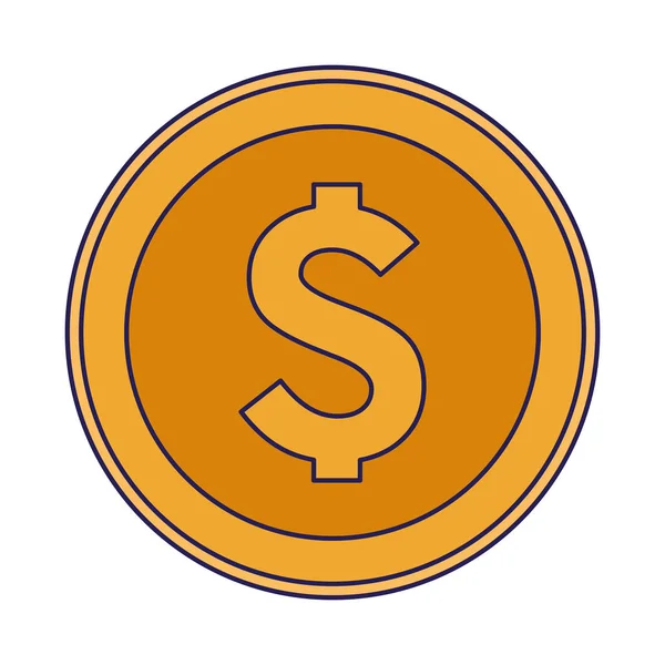 Geld munt pictogram — Stockvector