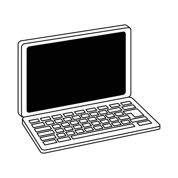Icona del computer portatile, design piatto — Vettoriale Stock