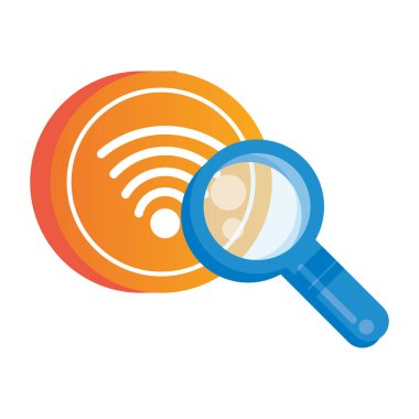 büyüteçle kablosuz bağlantı sinyali düğmesi