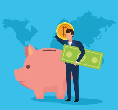 İş adamı avatar vektör tasarımı