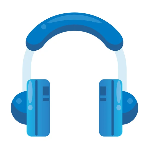 Słuchawki urządzenie audio ikona izolowane — Wektor stockowy