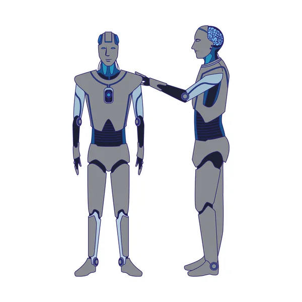 Humanoid robots icon, artificial intelligence design , — 스톡 벡터