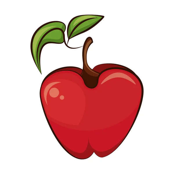 リンゴの新鮮なフルーツのアイコン — ストックベクタ
