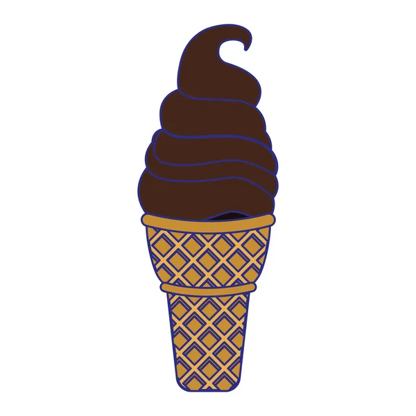 Soft serve ikon, lapos kialakítás — Stock Vector