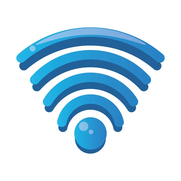 Wifi connection signal isolated icon — Stock Vector