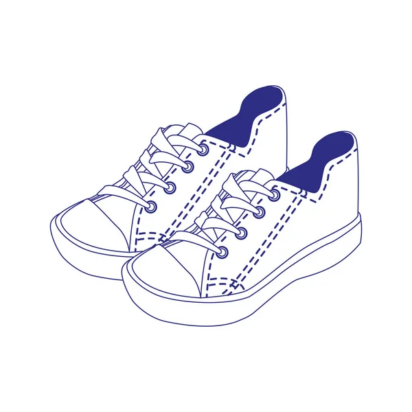 Casual shoes icon, flat design — 스톡 벡터