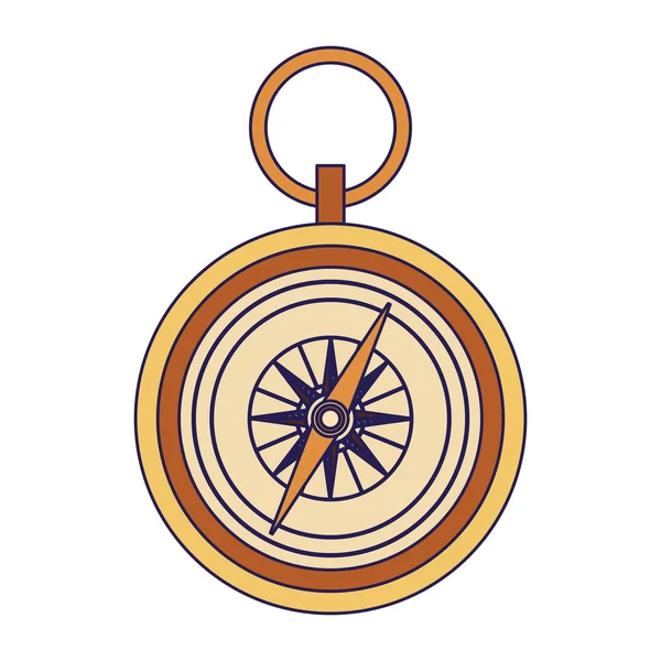 Kompass-Symbolbild, flaches Design — Stockvektor