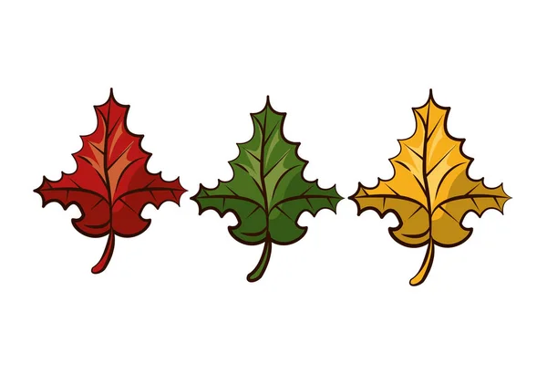 Dziękczynienie liście rośliny jesień ikona — Wektor stockowy
