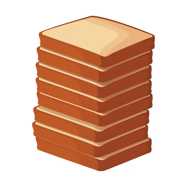 Torony kenyér ikon, színes design — Stock Vector