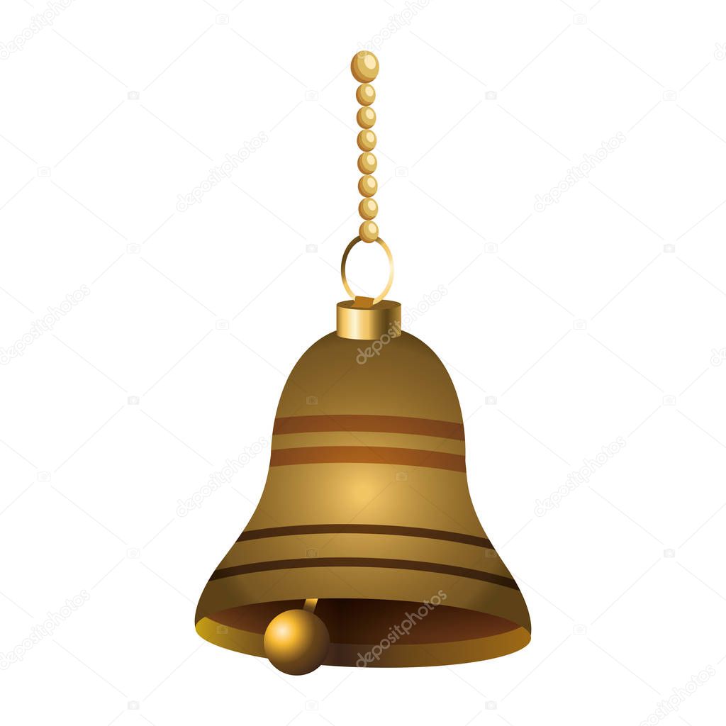 golden bell hanging icon, colorful design