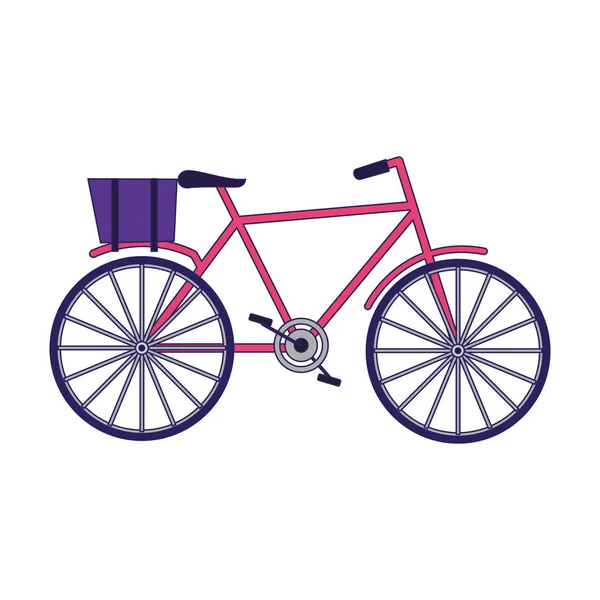 Классический значок велосипеда, плоский дизайн — стоковый вектор