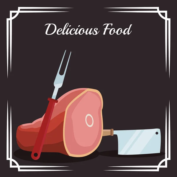 Been- en keukengerei van ham — Stockvector
