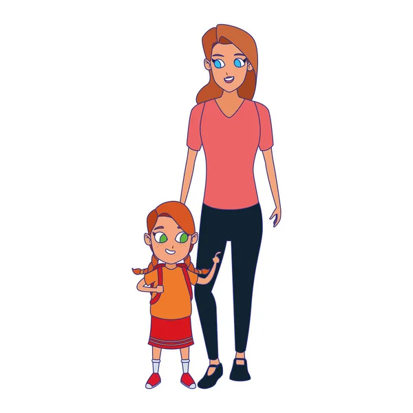 Žena s ikonou své dcery — Stockový vektor