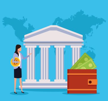 İş kadını avatar vektör tasarımı