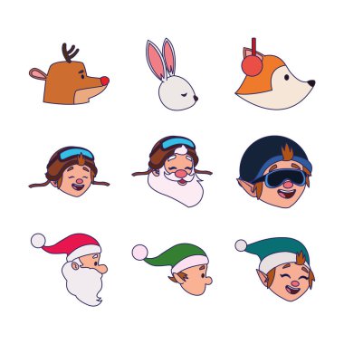 Mutlu noel simgesi vektör dizaynı