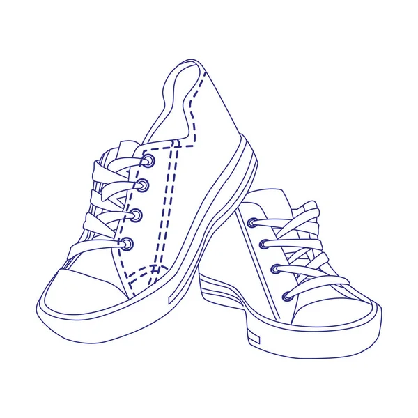 Casual urban shoes icon, flat design — 스톡 벡터