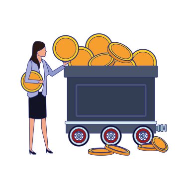 İş kadını avatar vektör tasarımı