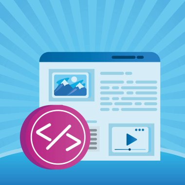 şablon web sayfası simgesi izole edildi