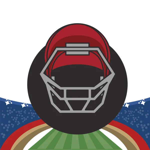 Значок американского футбольного шлема — стоковый вектор