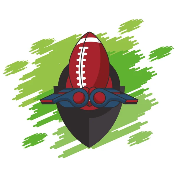 Икона американского футбола на воздушном шаре — стоковый вектор