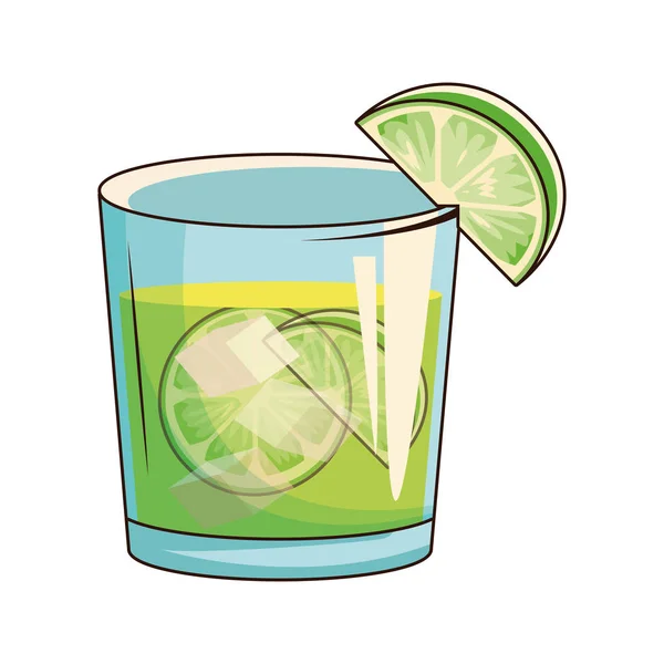Icono de cóctel de limón, diseño plano — Vector de stock