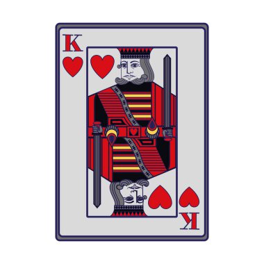 kupa kralı kart simgesi, düz tasarım