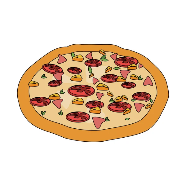 Icono de pizza italiana, diseño de comida rápida — Vector de stock