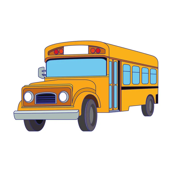 スクールバスのアイコンやカラフルなデザイン — ストックベクタ