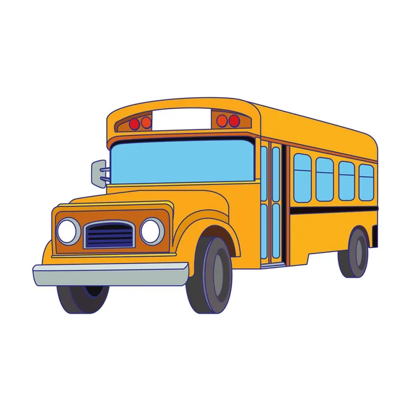 School bus icon, colorful design — 스톡 벡터