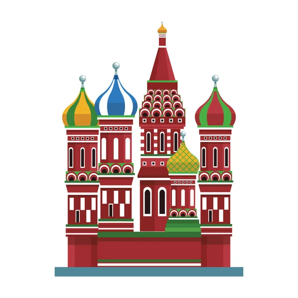 Saint basils cathedral icon, flat design — Stock Vector