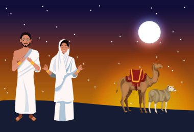 bir grup müslüman çift karakter