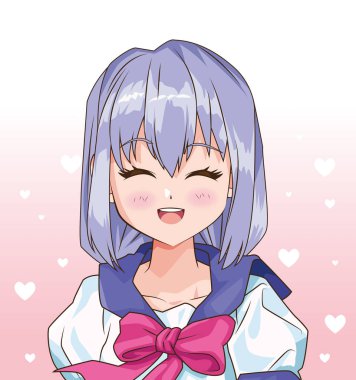 Genç kadın anime tarzı karakter