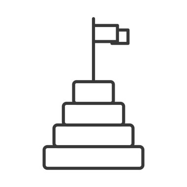 Merdiven podyumunda başarı bayrağı