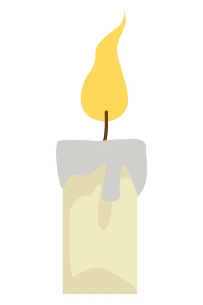 Burning candle cartoon isolated symbol — ストックベクタ
