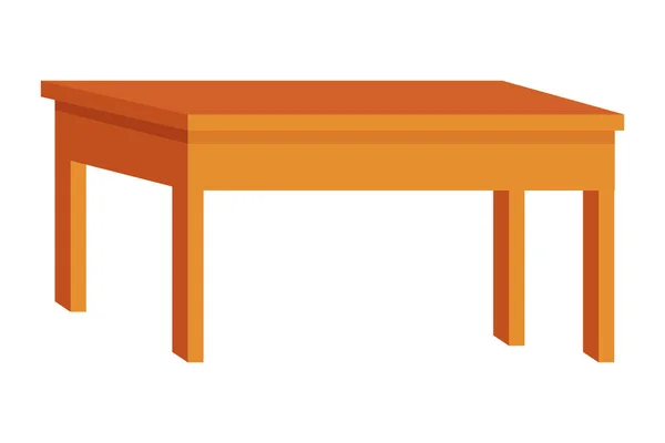 Office wooden desk furniture cartoon — 스톡 벡터