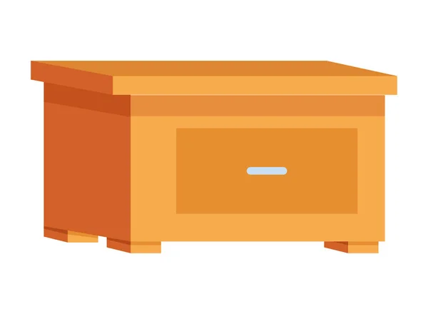 Cassetto in legno ufficio decorazione cartone animato — Vettoriale Stock