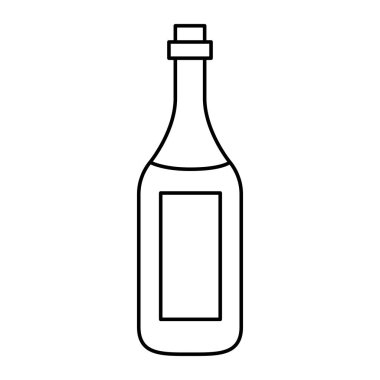 Şampanya şişesi izole edilmiş ikon iç